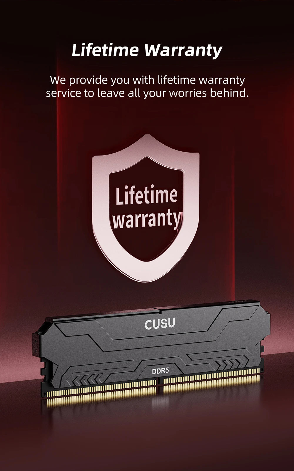 CUSU DDR5 4800MHz 5600MHz 6000MHz 16GB 32GB DDR5 Ram Memoria UDIMM Desktop Memory