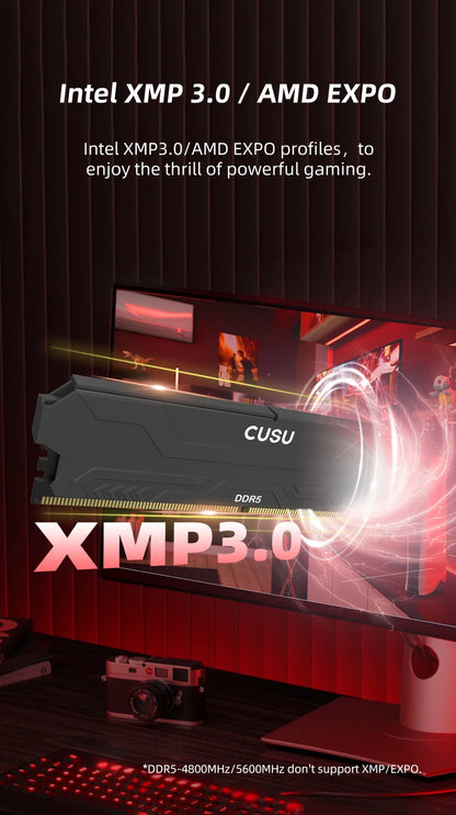 CUSU DDR5 4800MHz 5600MHz 6000MHz 16GB 32GB DDR5 Ram Memoria UDIMM Desktop Memory